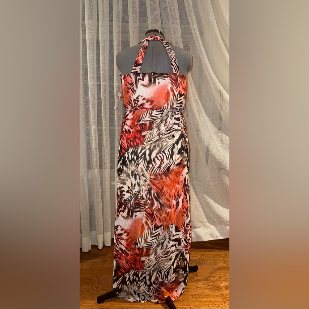 Macy's Animal Print Strapless High Low Sundress